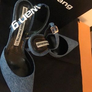 NWT Alexander Wang Denim Grace 85mm Heels 🔥🔥